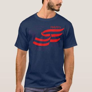 Tag der glücklichen Arbeit 2022 Eagle US Flag Amer T-Shirt