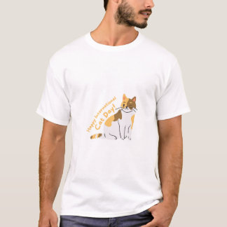 Tag der glücklichen interatalen Katze T-Shirt