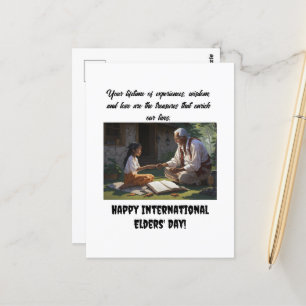 Tag der glücklichen internationalen Ältesten Postkarte