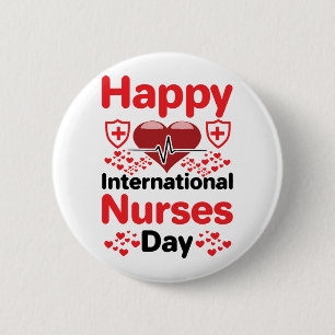 Tag der glücklichen internationalen Krankenschwest Button