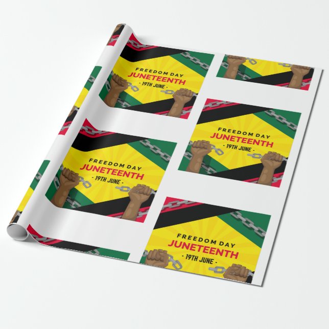 Tag der glücklichen Juniteentlichkeit Geschenkpapier (Ungerollt)