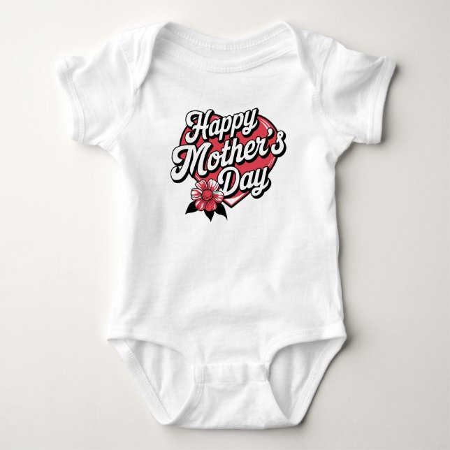 Tag der glücklichen Mütter Baby Strampler (Vorderseite)