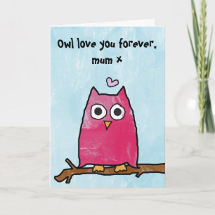 Tag der glücklichen Mütter - Eule Liebe für immer Karte