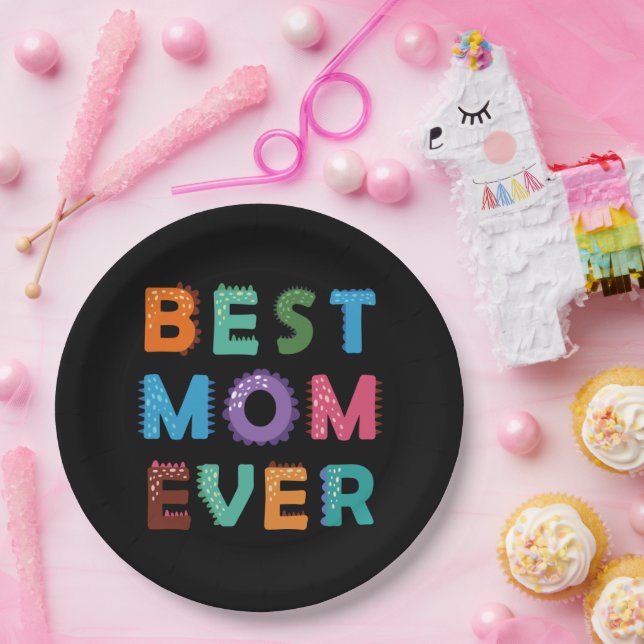 Tag der glücklichen Mütter für beste Mama Pappteller (Party)