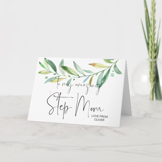 Tag der glücklichen Mütter für die beste Step-Mama Karte (Vorderseite)