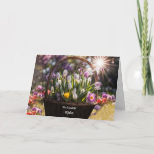 Tag der glücklichen Mütter für Mama Frühjahrskorb Karte