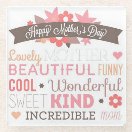 Tag der glücklichen Mütter Glasuntersetzer