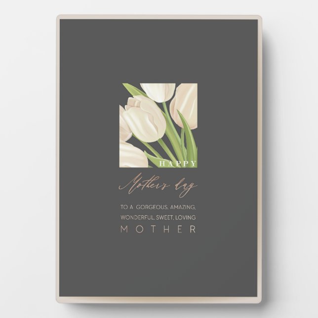 Tag der glücklichen Mütter mit Tulips Fotoplatte (Vorderseite)