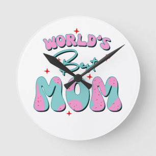 Tag der glücklichen Mütter Runde Wanduhr