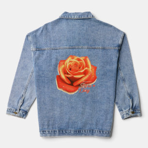 "Tag der glücklichen Rose 2025 🌹 Ein blühender Jeansjacke