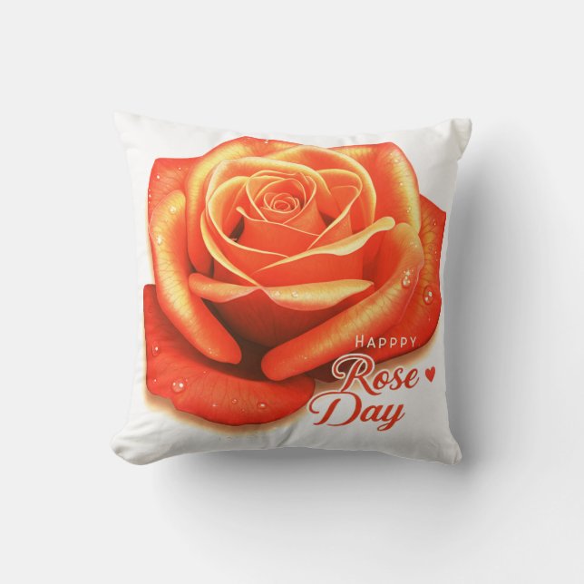 "Tag der glücklichen Rose 2025 🌹 | Ein blühender  Kissen (Vorderseite)