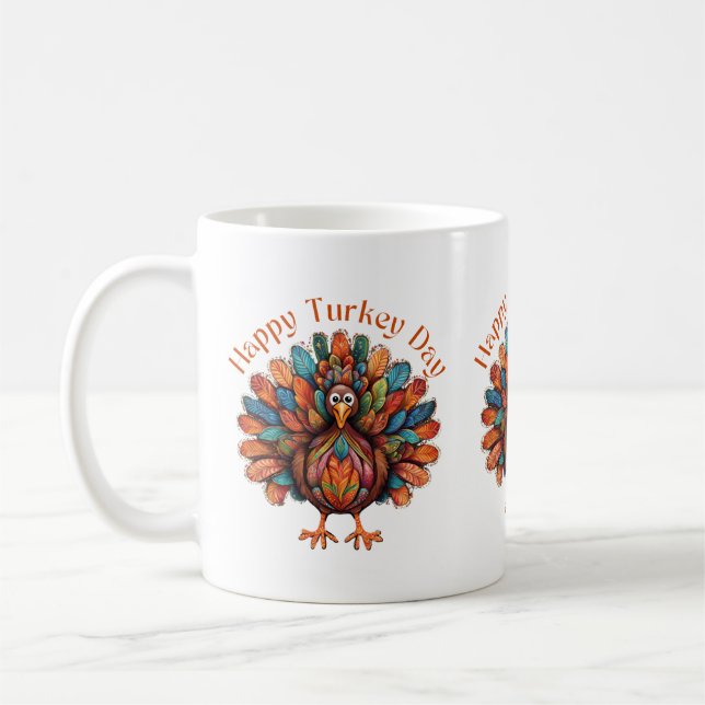 Tag der glücklichen Türkei Kaffeetasse (Links)