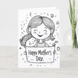 Tag der glücklichen und Zeichnend Mütter Feiertagskarte