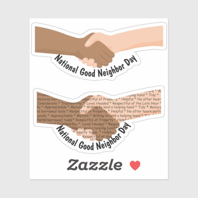 Tag der guten Nachbarschaft Aufkleber (Blatt)