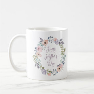 Tag der hübscher Watercolor-der Blumen  glücklic Kaffeetasse