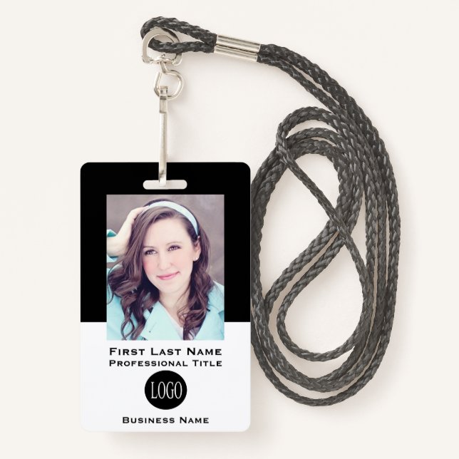 Tag der ID-Abzeichen Tag Abzeichen Schwarz Ausweis (Vorderseite mit Schlüsselband)