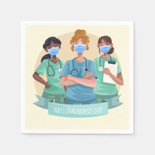Tag der Krankenschwester/Krankenpflege Woche Cl Serviette