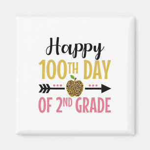 Tag der Mädchen der 2. Klasse 100 Tage Schullehrer Magnet