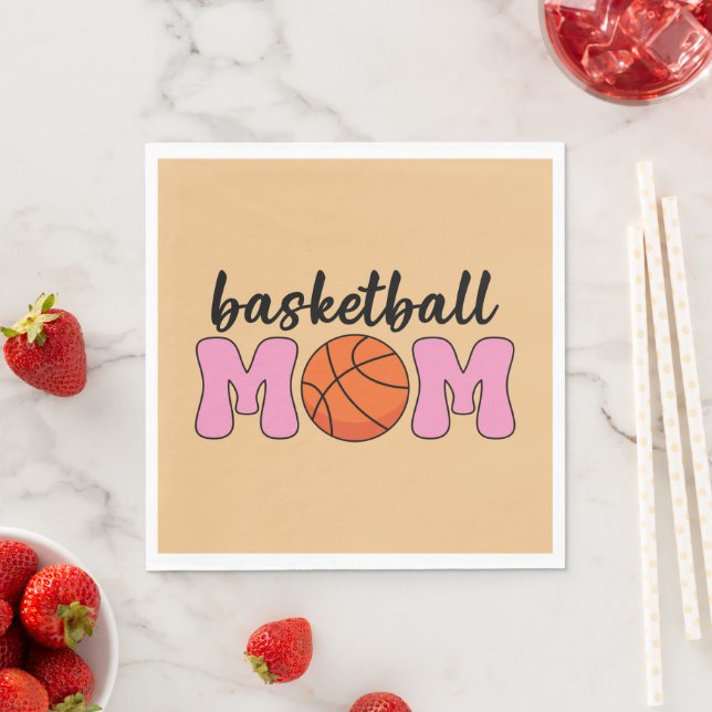 Tag der Mama Basketball Serviette (Beispiel)
