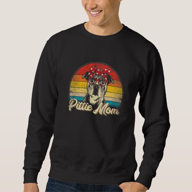Tag der Mama Pitbull Hunde Frauen Sweatshirt (Vorderseite)