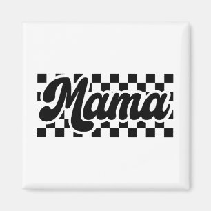 Tag der Mama Retro Vintage Frauen Checkered Mama Magnet