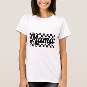 Tag der Mama Retro Vintage Frauen Checkered Mama T-Shirt