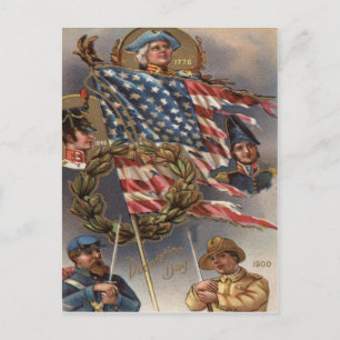 Tag der militärischen Gedenkfeier an den US-Flagge Postkarte
