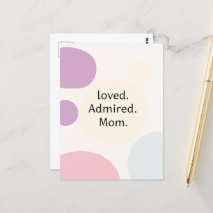 Tag der modernen Minimalistischen Mütter Postkarte