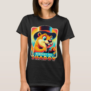 Tag der Murmeltier Achtung Schatten Lustiger Humor T-Shirt