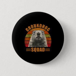 Tag der Murmeltier-Dekorationen 2025 Retro Vintage Button