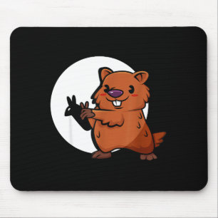 Tag der Murmeltier-Schatten-Puppe Süßes Nagetier-K Mousepad
