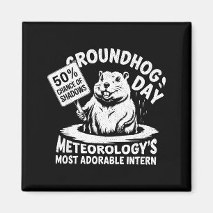 Tag der Murmeltier-Witze Meteorologie Sarkasmus Lu Magnet