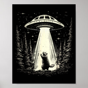 Tag der Murmeltiere Ufo Retro-Grafik Vintage-Alien Poster