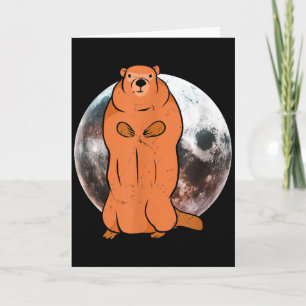 Tag der Murmeltiere Vollmond Murmeltier _1 Karte