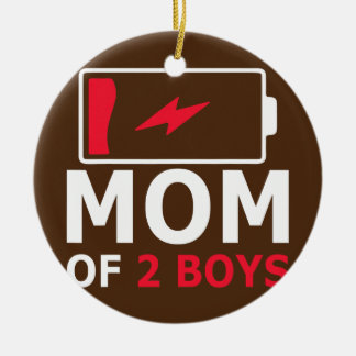 Tag der Mütter 2 Baby Boy Geschenk von Son Müttern Keramik Ornament