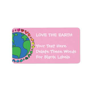 Tag der Mutter Erde Rette den Planeten Regenbogen Adressaufkleber