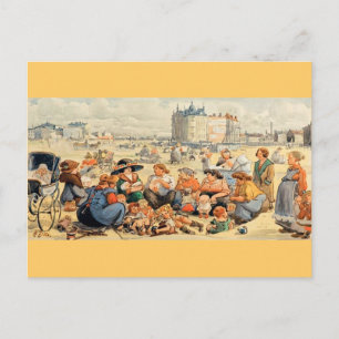 Tag der Mütter im Park Postkarte