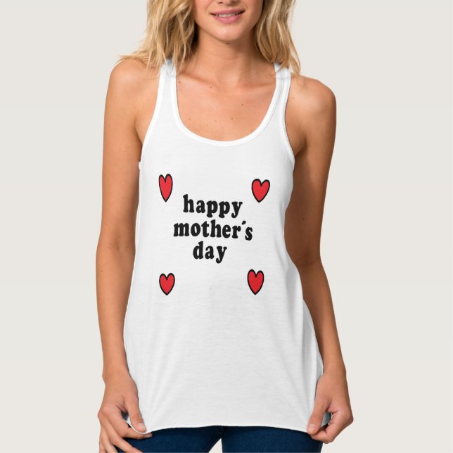 Tag der Mütter in Rotherzen Tank Top (Vorderseite)