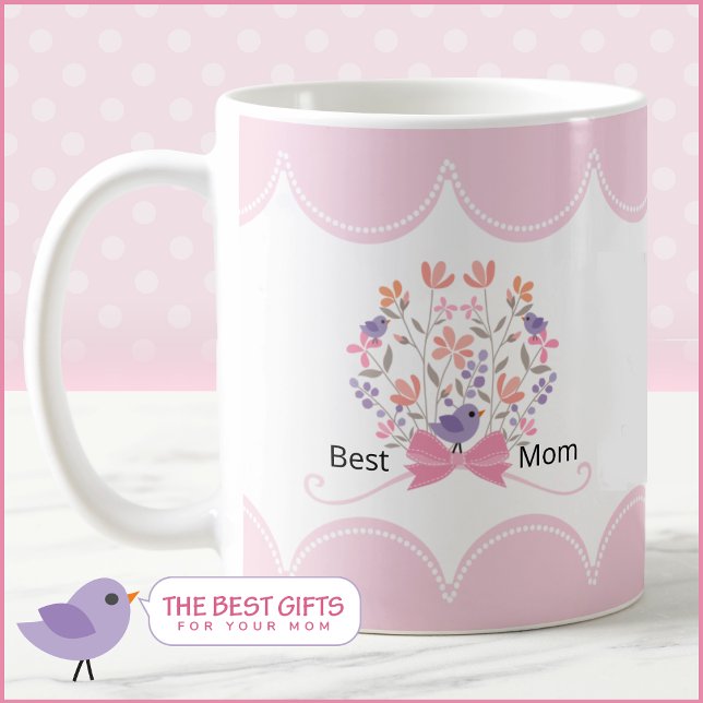 Tag der Mütter mit der besten Mama Floral Bouquet Kaffeetasse (Von Creator hochgeladen)