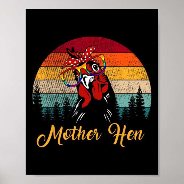 Tag der Mütter mit Hennenhähnchen Poster (Vorne)