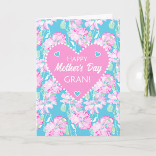 Tag der Mütter mit rosafarbenen Rosen auf blau Karte