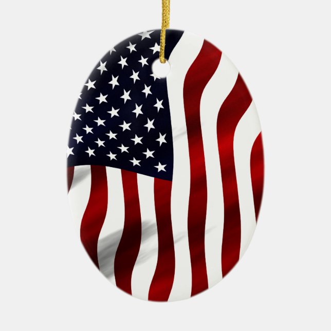 Tag der patriotischen Unabhängigkeit der amerikani Keramikornament (Vorne)