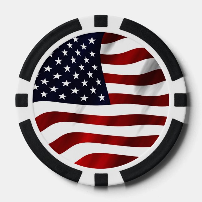 Tag der patriotischen Unabhängigkeit der amerikani Pokerchips (Vorderseite)