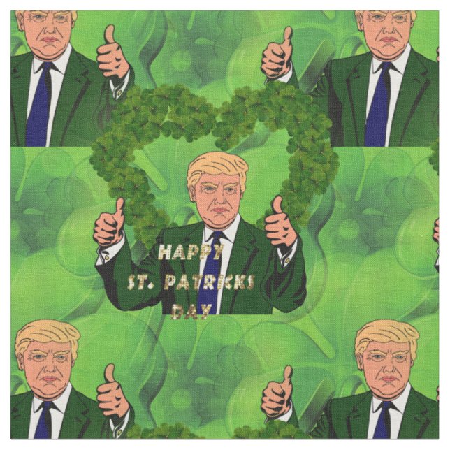 Tag der Patristen Donald Trumps Stoff (Nahaufnahme)