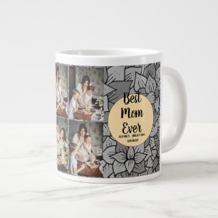 Tag der personalisierten Mütter,Foto Collage Blume Jumbo-Tasse