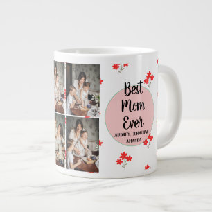 Tag der personalisierten Mütter,Foto Collage Blume Jumbo-Tasse