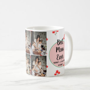 Tag der personalisierten Mütter,Foto Collage Blume Kaffeetasse