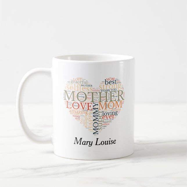 Tag der personalisierten Wolkenmutter Kaffeetasse (Links)