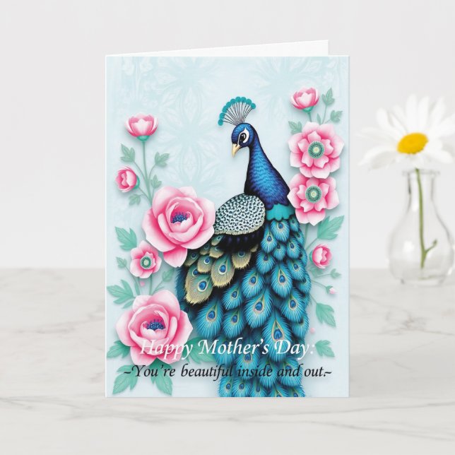 Tag der Pfau- und Rosenmütter Karte (Kleine Pflanze)