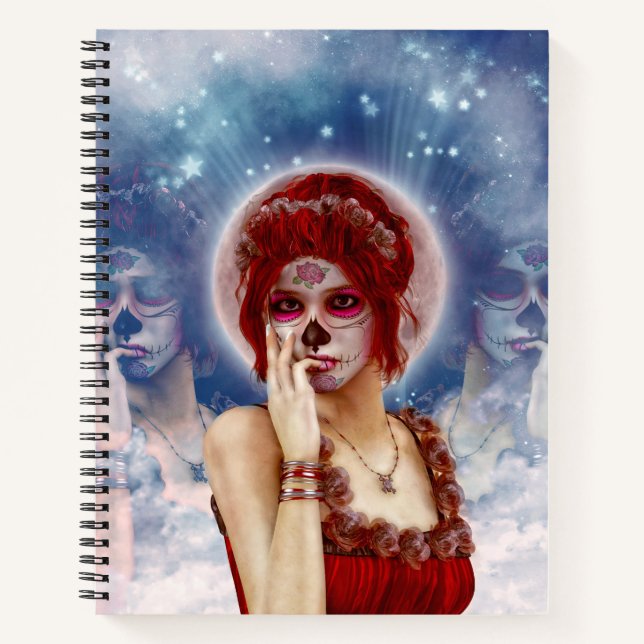 Tag der Puppe mit totem Zucker Notizbuch (Vorderseite)